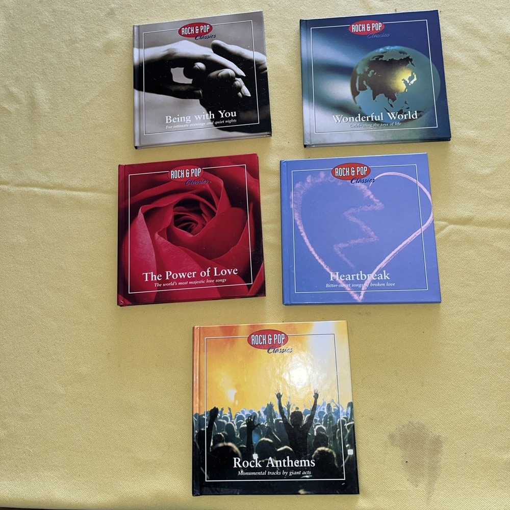 Lot Of 5 Rock & Pop Classics CDs Book And CDs